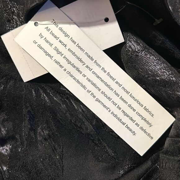 Aidan Mattox Black Jacquard Off Shoulder Dress size 4 NWT - Picture 9 of 11